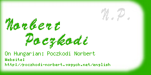 norbert poczkodi business card